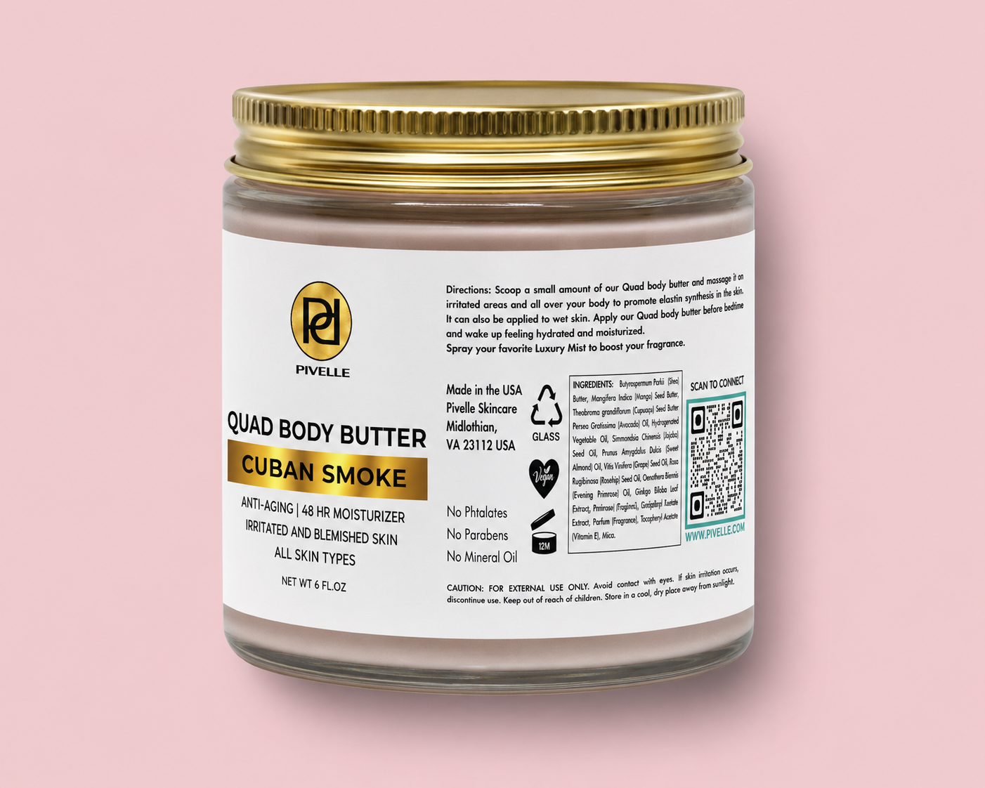 Cuban Smoke quad body butter