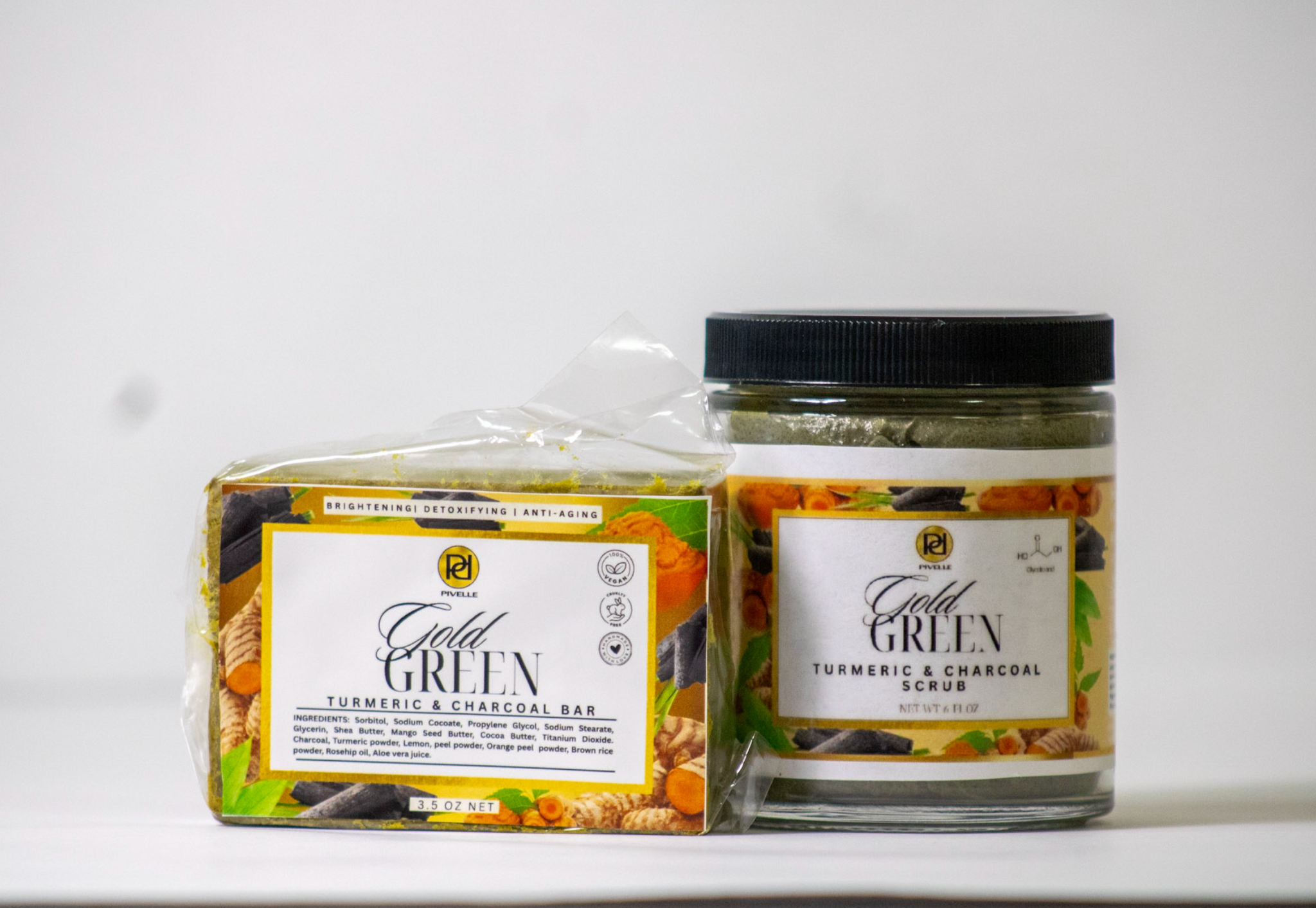 Turmeric & Charcoal Bar & Scrub