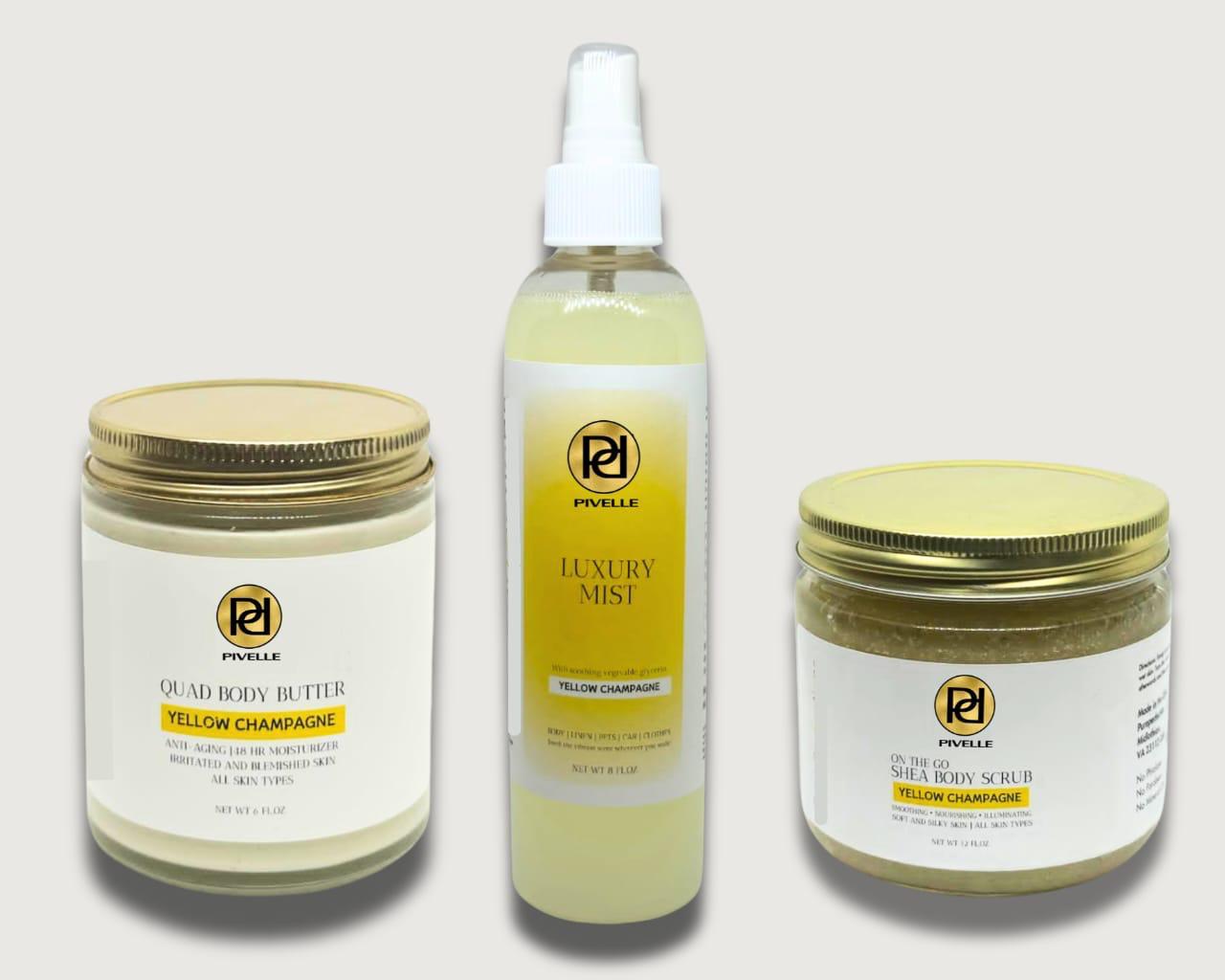 Yellow Champagne quad body butter