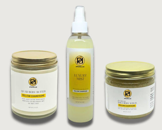 Yellow Champagne quad body butter